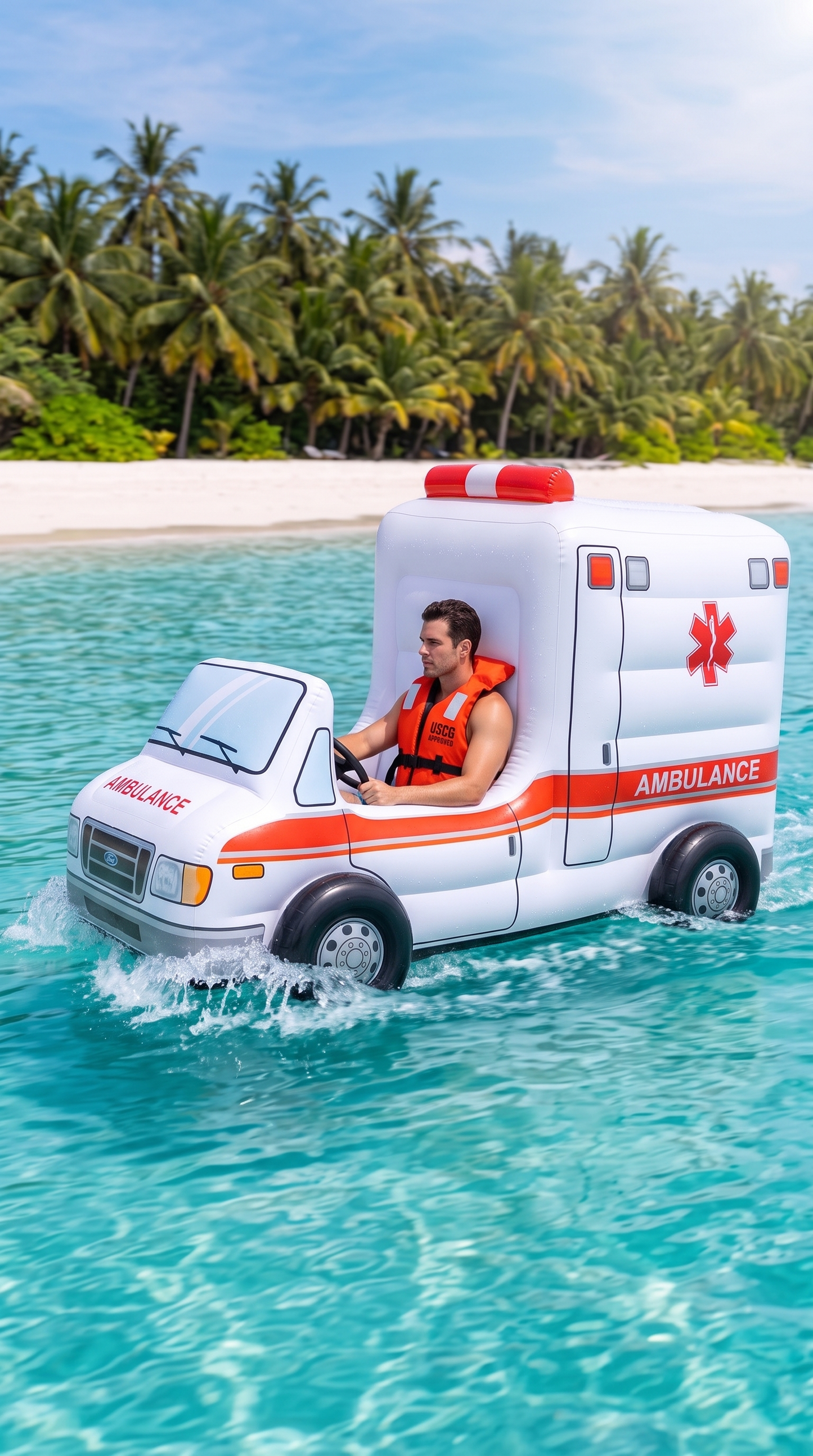 RescueRaft Ambulance — Motorized Ride-On Water Float